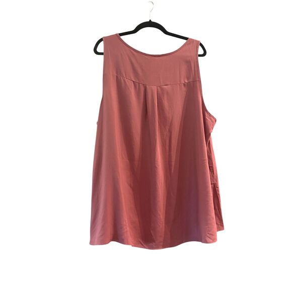 Torrid Hi-Low Challis Tank Top, Pink/Mauve, Dusty Rose Size 3 (3X, 22-24) - Picture 3 of 6